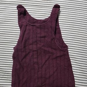Plum Sleeveless Knit Top